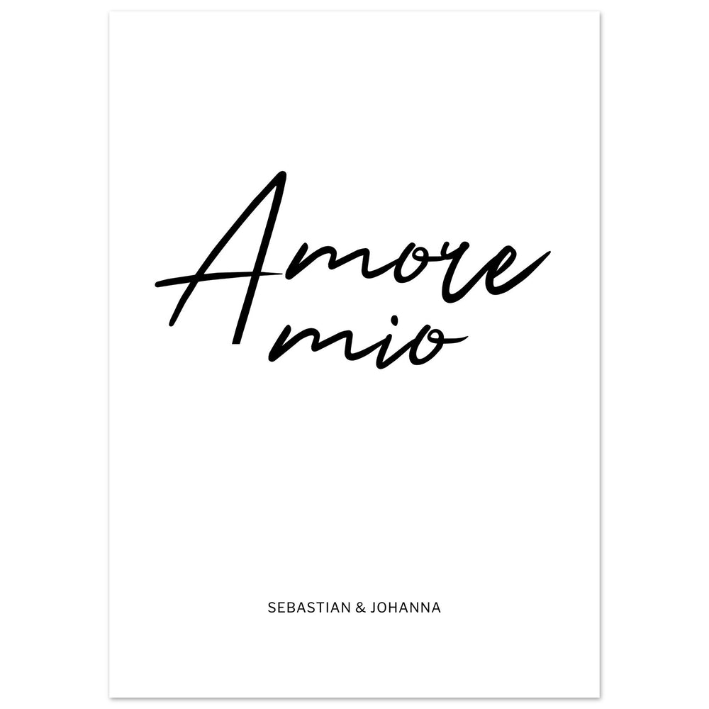 Amore mio personal poster - Personliga posters och tavlor. Skapa din egen poster genom denna produkt med personlig text för att göra ditt utrymme personligt - Picassan