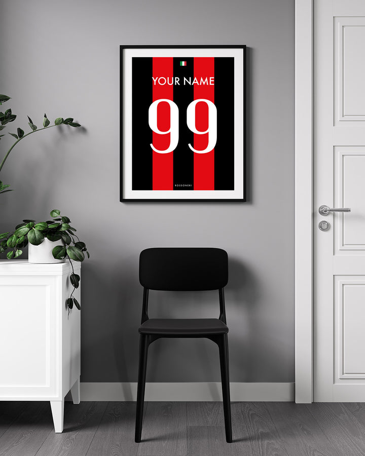 Fotbollströja Milano Personlig Poster