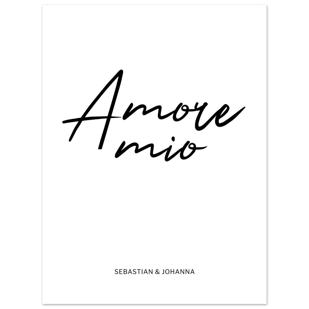 Amore mio personal poster - Personliga posters och tavlor. Skapa din egen poster genom denna produkt med personlig text för att göra ditt utrymme personligt - Picassan